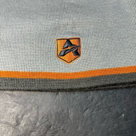 Avirex Grey Orange Knit Beanie Skully Hat Men OS - Picture 4 of 6